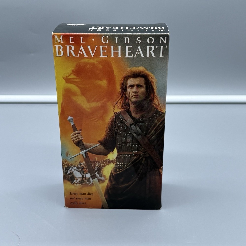 Braveheart VHS 2 tape 1995 Fullscreen Mel Gibson Sophie Marceau Patrick McGoohan